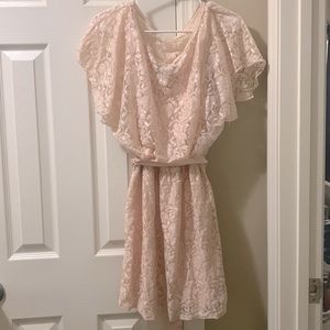 Blush Pink Lace Dress